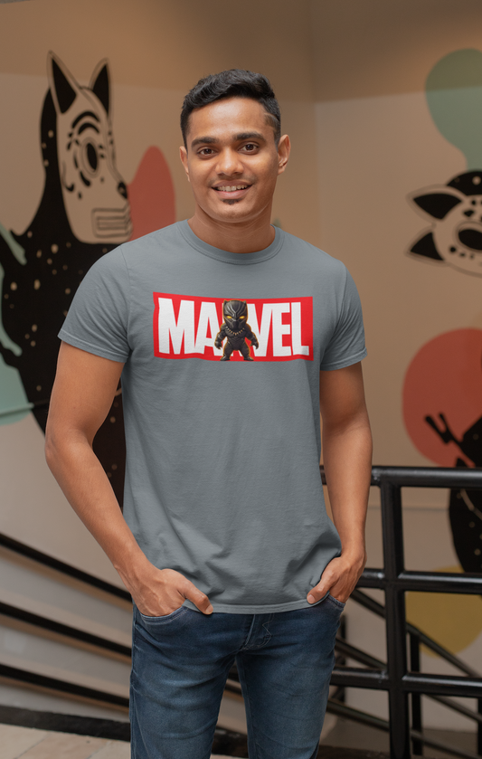 The Paradigm - Marvel Black Panther Men's Cotton Regular Fit T-Shirt