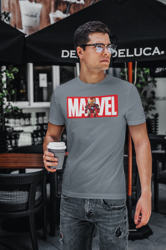 The Paradigm - Marvel Iron Man Men's Cotton Regular Fit T-Shirt