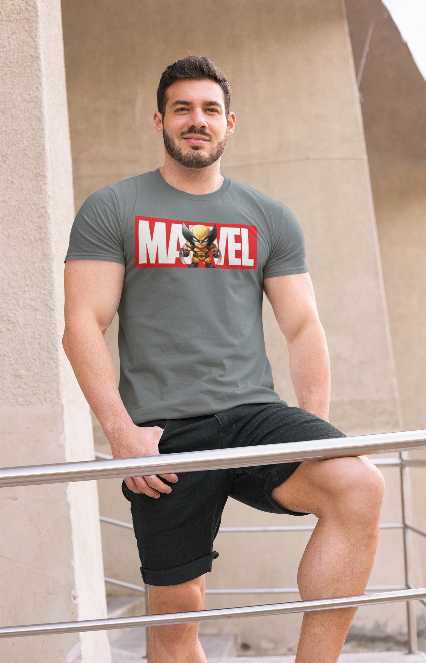 The Paradigm - Marvel Wolverine Men's Cotton Regular Fit T-Shirt