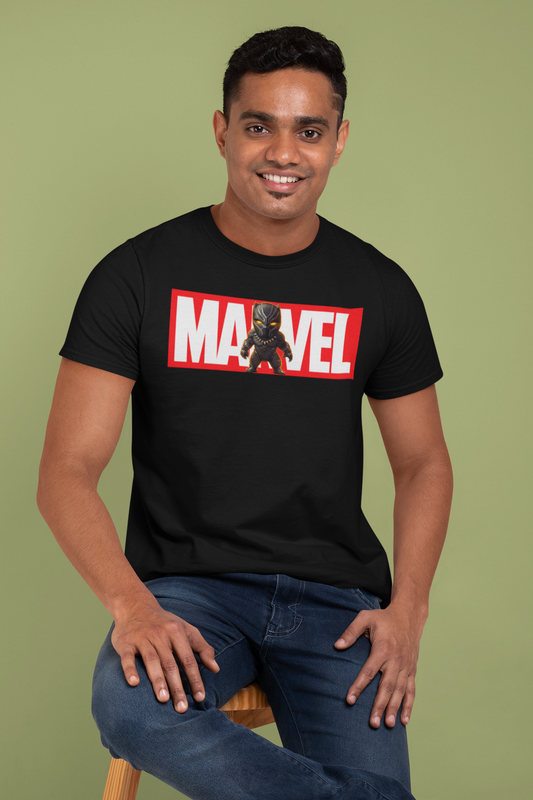The Paradigm - Marvel Black Panther Men's Cotton Regular Fit T-Shirt