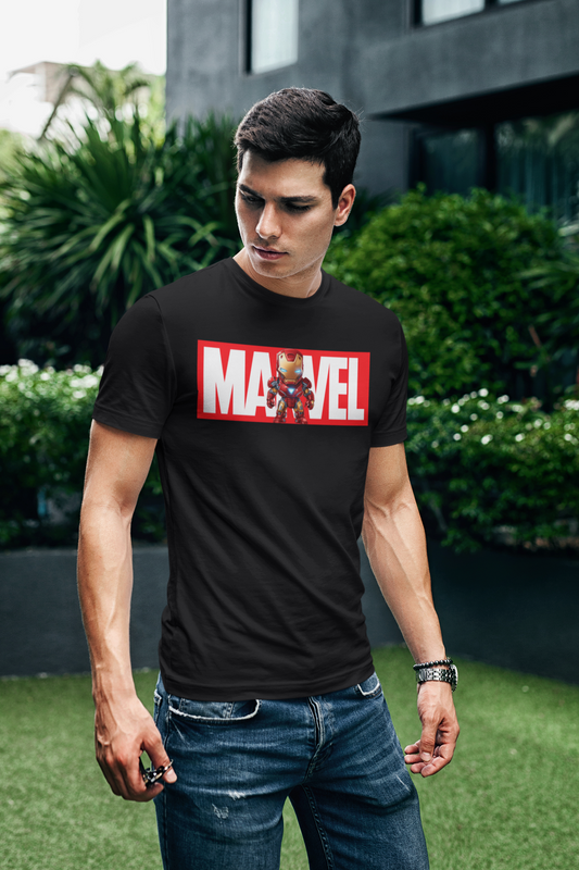 The Paradigm - Marvel Iron Man Men's Cotton Regular Fit T-Shirt