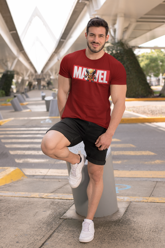 The Paradigm - Marvel Wolverine Men's Cotton Regular Fit T-Shirt